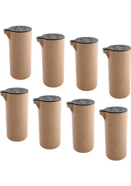 (8 Adet) Plastik Terra Kubik Kayın Beji 15 cm Mobilya Kanepe Koltuk Baza Yükseltme Ayağı Ayakları