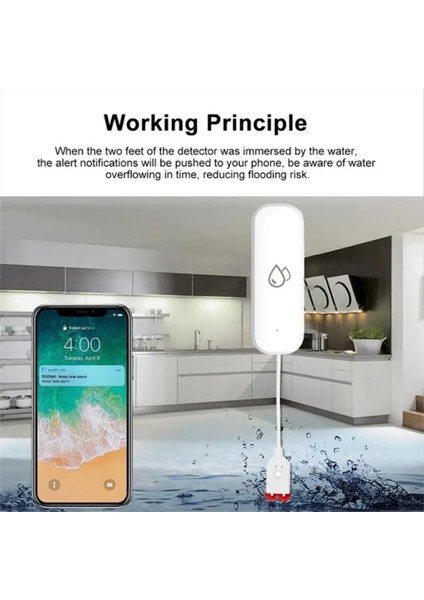 Tuya Wifi Su Sensörü Sızıntısı Alarm Taşkın Sızıntı Dedektörü Akıllı Ev Uzaktan Kumanda Akıllı Ev Güvenliği Koruma (Yurt Dışından) fiyatları