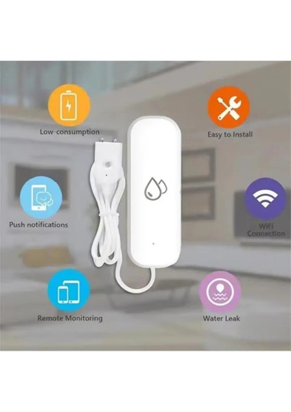 Tuya Wifi Su Sensörü Sızıntısı Alarm Taşkın Sızıntı Dedektörü Akıllı Ev Uzaktan Kumanda Akıllı Ev Güvenliği Koruma (Yurt Dışından) modelleri