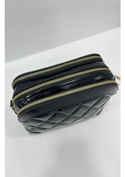 Kadın Ayarlanabilir Çapraz Askılı 4 Bölmelİ Siyah Parlak Omuz ve Çapraz Çanta S-1267 fiyatları