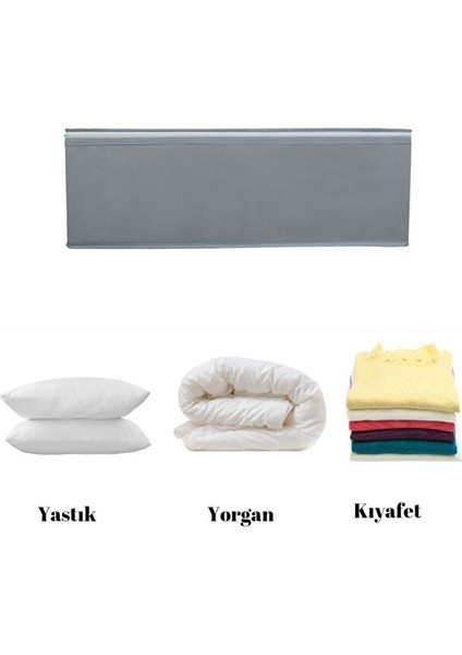 4'lü Set Antrasit Çekyat & Baza Tipi Yastık Yorgan Saklama Hurcu-Baza Altı Düzenleyici 65X45X22 cm fiyatları