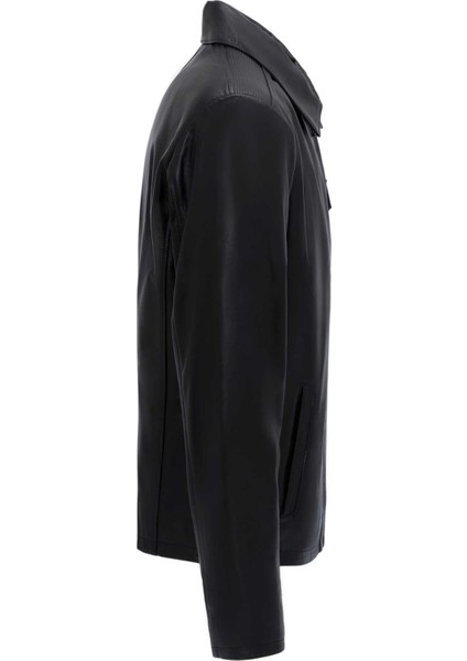 Siyah Hakiki Deri Erkek Hakiki Deri Mont - E25GRJ310620-Q3H modelleri