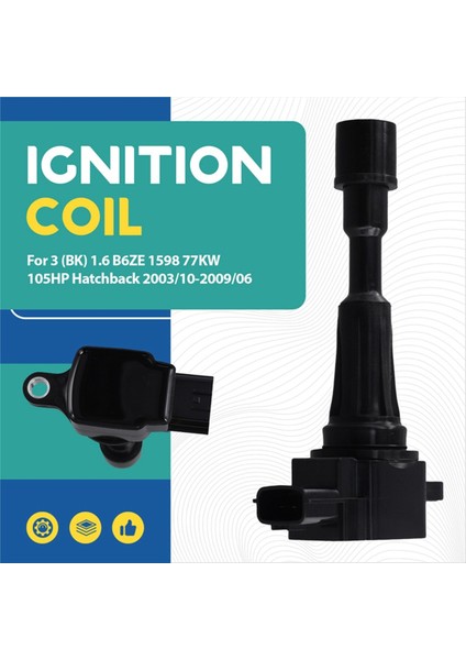 Mazda 2 2011-2014 Için Yeni Ateşleme Bobini ZJ01-18-100A Mazda 3 Bl Bk 1 4 1 6 Yüksek Voltaj Paketi GN10697-12B1 GN10697 (Yurt Dışından) modelleri