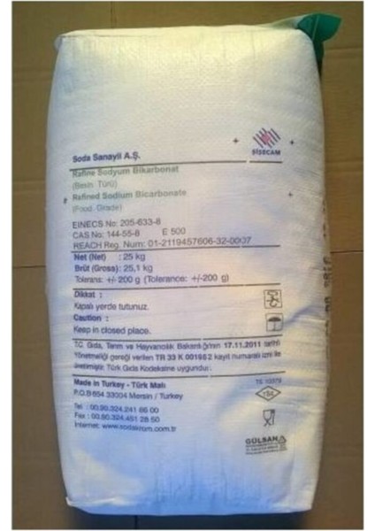 Saf Karbonat Içilebilir Sodyum Bikarbonat Besin Türü Toz Soda 25 kg modelleri