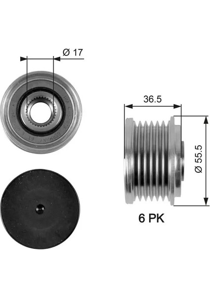 OAP7049 Alternator Kasnagi A6111500360 A6111501650 A6111550015