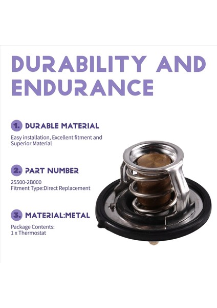 Hyundai Elantra Accent Veloster Için 255002B000 Motor Soğutucu Termostat Kia Cerato Forte 25500-2B000 (Yurt Dışından) indirimleri