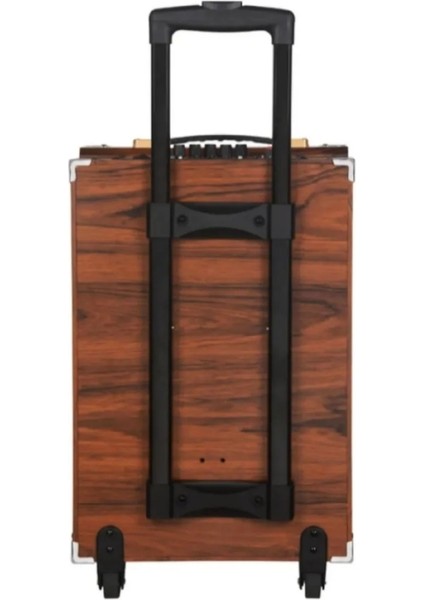 Baab B-Q8 Taşınabilir Ahşap Şarjlı Bluetooth Hoparlör Rms 8 Inc Müzik Çalar Ses Sistemi 40 Watt indirimleri