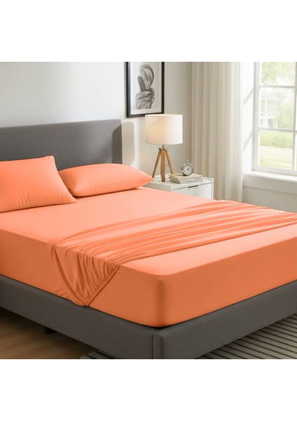 Pamuklu Çift Kişilik 180X200+30 Lastikli Yastıklı Fitted Çarşaf – Örme Kumaş, Yumuşak Dokulu, Esnek ve Kolay Kullanım