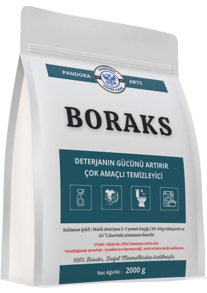 Boraks Katkılı Toz 2000G 2 kg Doğal Deterjan Katkısı