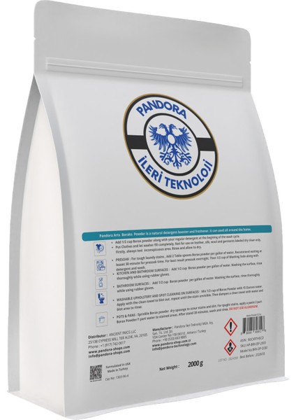 Boraks Katkılı Toz 2000G 2 kg Doğal Deterjan Katkısı fiyatları