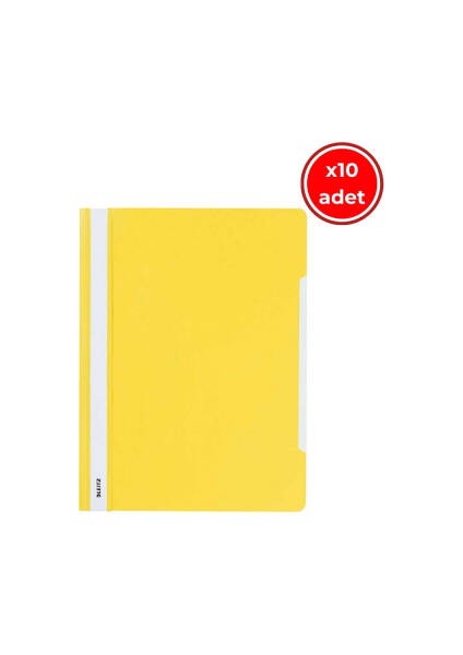 Telli Dosya, 10 Adet, 50'li Paket, A4, 2 Delikli, Sarı