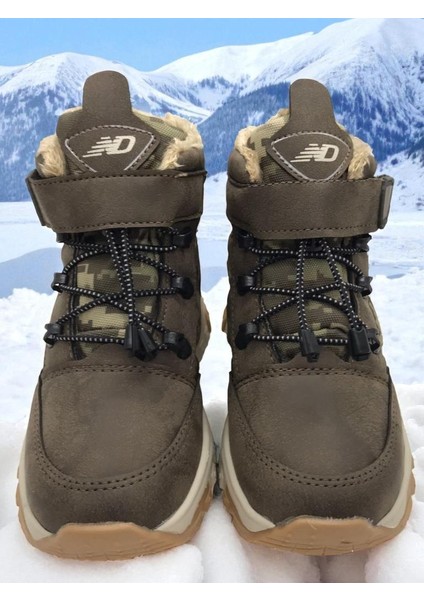 Erkek Çocuk Suya Soğuk Havaya Dayanıklı Cırtlı Içi Kürklü Siyah Kar Botu fırsatları