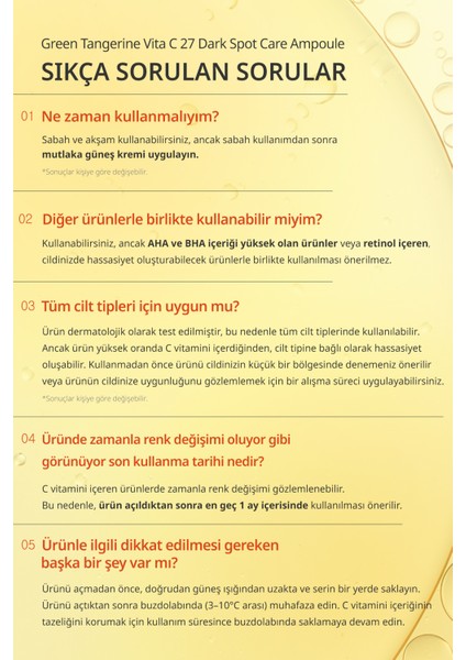 %27 Saf C Vitamini İçerikli Konsantre Ampul GOODAL Green Tangerine Vita C 27 Dark Spot Care Ampoule