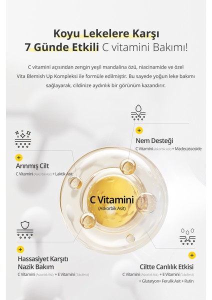 %27 Saf C Vitamini İçerikli Konsantre Ampul GOODAL Green Tangerine Vita C 27 Dark Spot Care Ampoule
