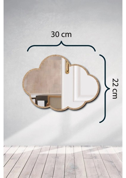 (1 Adet) Bulut Figürlü Çocuk Odası Dekoratif Ayna Pleksi Gümüş Renk fiyatları