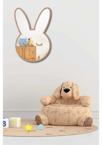 Tavşan Figürlü Çocuk Odası Dekoratif Pleksi Ayna 1 Adet modelleri