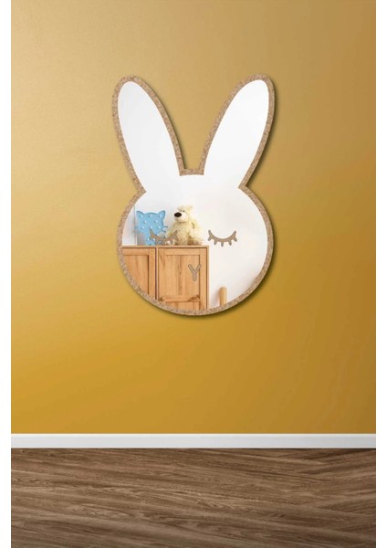 Tavşan Figürlü Çocuk Odası Dekoratif Pleksi Ayna 1 Adet fırsatları