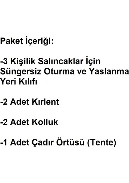 Süngersiz 3 Kişilik Salıncak Minder Seti (Pamuklu Kumaş)-Saatli Lacivert modelleri