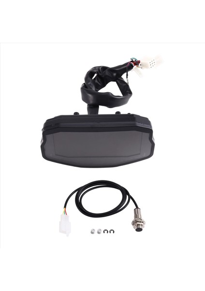 Evrensel Motosiklet LCD Dijital Hız Tezgahı Kokometre Takometre Km/h Mph Göstergesi (Yurt Dışından)