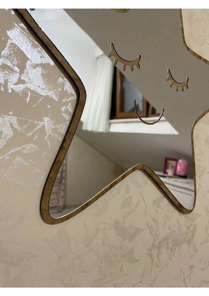 Şirin Yıldız Figürlü Çocuk Odası Dekoratif Ayna fiyatları