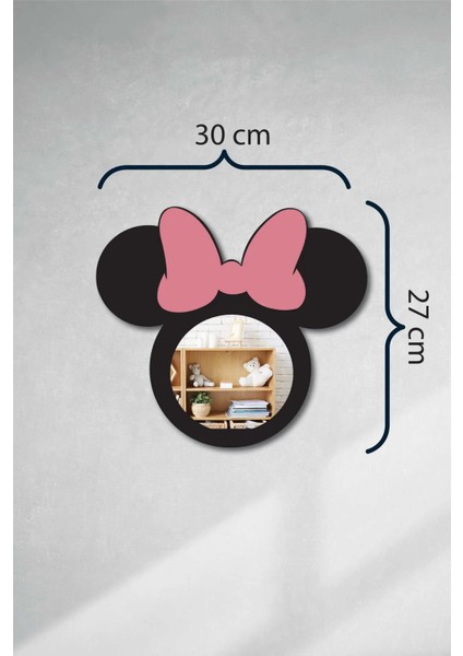 Minnie Mouse Figürlü Çocuk Odası Dekoratif Ayna indirimleri