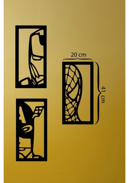 (3'lü) Süper Kahraman Dekoratif Ahşap Tablo Dekor fiyatları