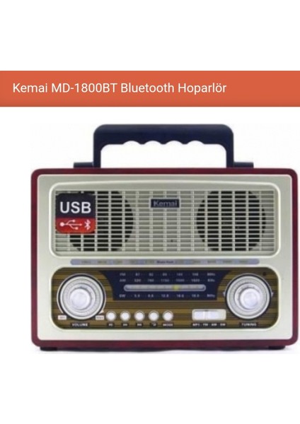 MD-1800 Müzik Seti Fm Nostaljik Retro Radyo USB Sd Kart Player Kablosuz Stereo Bluetooth Hoparlör