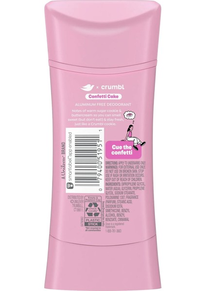Crumbl Confetti Cake Alüminyumsuz Stick Deodorant 74GR fiyatları