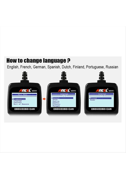Ancel AD310 Araba Emgine Obd Ll Scanner Kezoler Obd 2/eobd+Araba Teşhis Araç Fişi ve Oynat (Yurt Dışından) fırsatları
