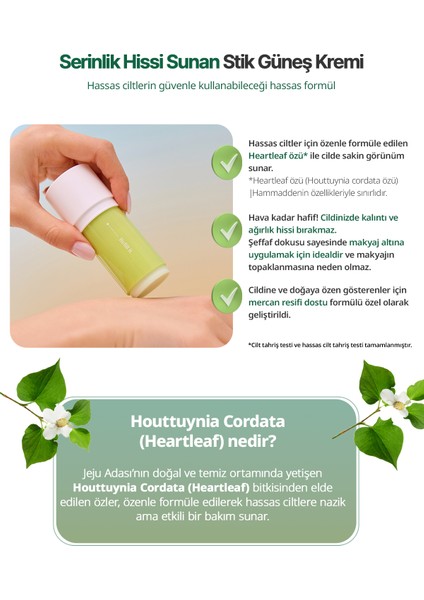 Serinletici Stik Güneş Kremi GOODAL Houttuynia Cordata Calming Cooling Sun Stick SPF50+ PA++++