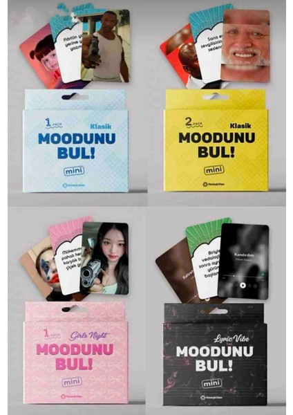 Moodunu Bul Kutu Oyunu 4 Kutu Set
