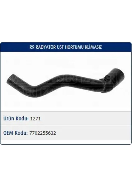 M1271 Radyator Hortumu Ust 7700760872