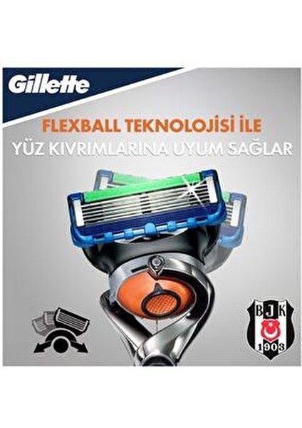 Fusion Proglide Manuel Tıraş Makinesi Beşiktaş Özel Seri 1 Makine 3 Yedek Bıçak