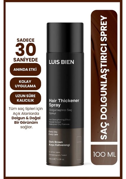 Saç Dolgunlaştırıcı Sprey - Koyu Kahverengi 100 Ml. fiyatları