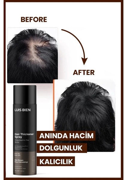 Saç Dolgunlaştırıcı Sprey - Koyu Kahverengi 100 Ml. fırsatları