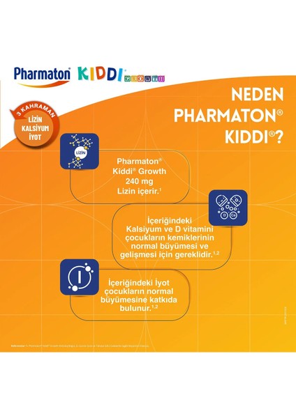 Kiddi Growth Kalsiyum Vitamin D Iyot Içeren Takviye Edici Gıda Meyve Aromalı Şurup 200 ml indirimleri