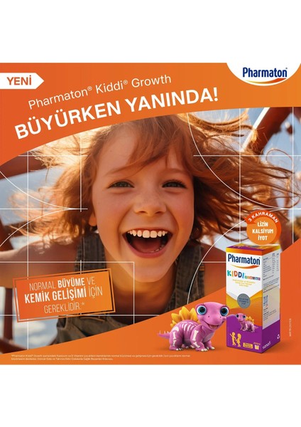 Kiddi Growth Kalsiyum Vitamin D Iyot Içeren Takviye Edici Gıda Meyve Aromalı Şurup 200 ml modelleri