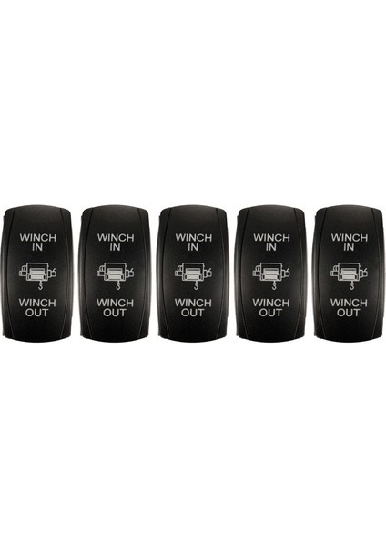 5x 7pin Lazer Anlık Rocker Anahtarı Vinç Vinçinde 12V On-On-On-On LED Açık Yeşil (Yurt Dışından)