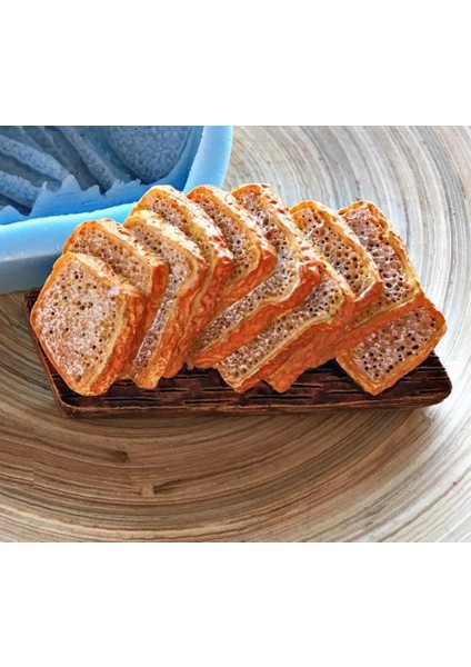 Mini Ekmek Ekmek Tahtası Magnet Pano Süsü Silikon Kalıp K-501, Taş Tozu Sabun Alçı Mum Kalıbı modelleri