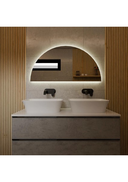 Arco LED Ayna – Yarım Kemer Formlu Modern Banyo Aynası