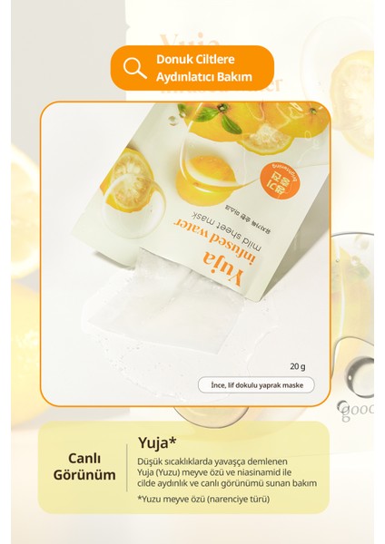 Yuja Infused Water Mild Sheet Mask - Aydınlatıcı Yuja Maskesi indirimleri