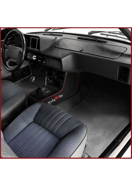 Tofaş Şahin Doğan Kartal Torpido Vites Orta Konsol Yan Koruma Halısı – Nakış İşlemeli Kumaş Kaplama
