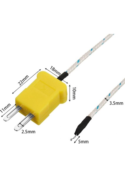 5 Adet 3 Metre K Tip Termokupl Sıcaklık Probu Sensörü K Tipi Ölçüm Aralığı -50 Ila 400 Santigrat TM902C ile (Yurt Dışından) fiyatları