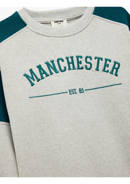 Uzun Kollu Bisiklet Yaka Baskılı Sweatshirt modelleri