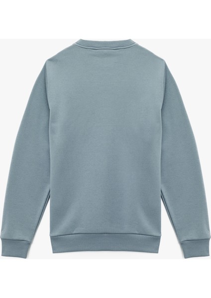 Uzun Kollu Bisiklet Yaka Şardonlu Baskılı Sweatshirt fiyatları