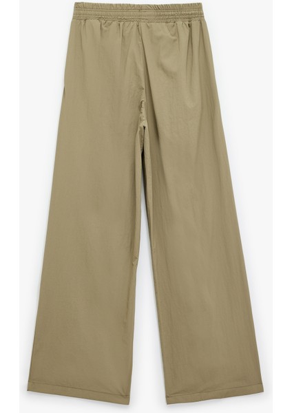 Rahat Kalıp Bağcıklı Yüksek Bel Geniş Paça Spor Eşofman Altı fiyatları