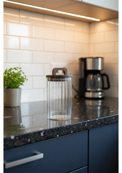 Borosilikat Akasya Cam Kulplu Kavanoz 950ML modelleri