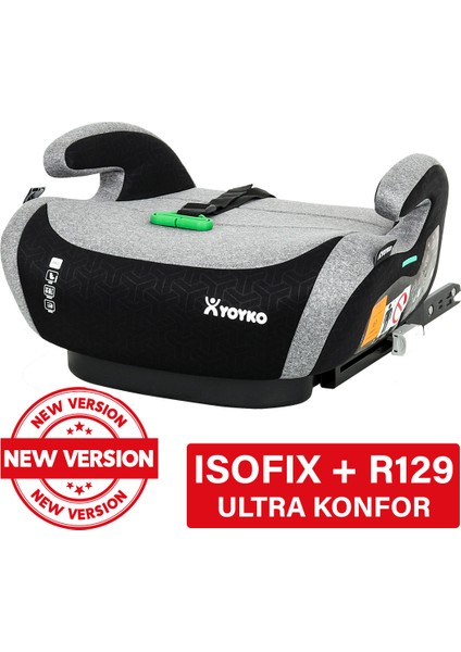 Isofix Bağlantılı 15-36 kg Oto Koltuğu Yükseltici Booster Gri fiyatları
