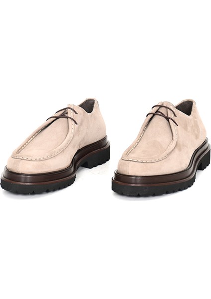 Hakiki Nubuk Deri Modern Bej Loafer Erkek Ayakkabı Eva Taban - 3094 fiyatları