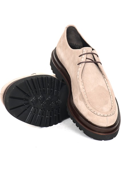 Hakiki Nubuk Deri Modern Bej Loafer Erkek Ayakkabı Eva Taban - 3094 indirimleri
